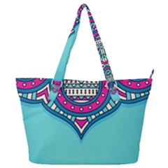 Mandala Blue Full Print Shoulder Bag by goljakoff