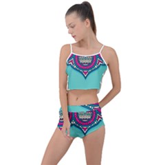 Mandala Blue Summer Cropped Co-ord Set by goljakoff