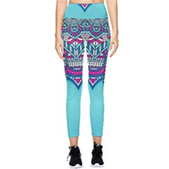 Mandala Blue Pocket Leggings  by goljakoff