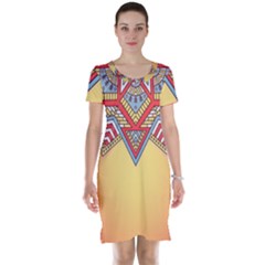 Mandala Sun Short Sleeve Nightdress by goljakoff