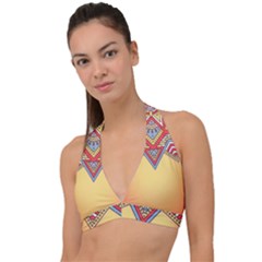 Mandala Sun Halter Plunge Bikini Top by goljakoff