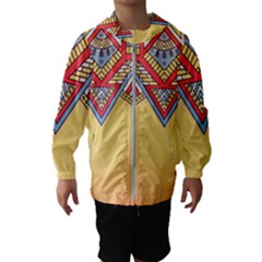 Mandala Sun Kids  Hooded Windbreaker by goljakoff