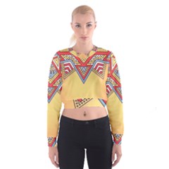 Mandala Sun Cropped Sweatshirt