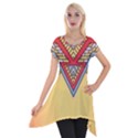 Mandala sun Short Sleeve Side Drop Tunic View1