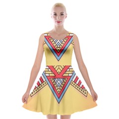 Mandala Sun Velvet Skater Dress