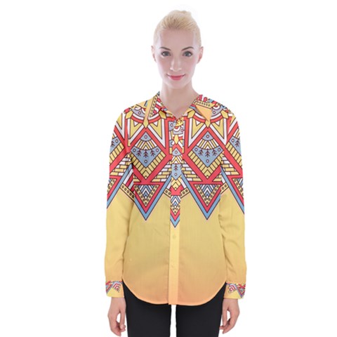 Mandala Sun Womens Long Sleeve Shirt by goljakoff