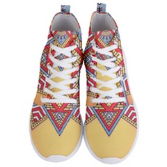 Mandala Sun Men s Lightweight High Top Sneakers by goljakoff