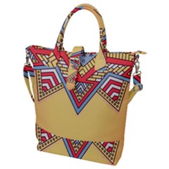 Mandala Sun Buckle Top Tote Bag by goljakoff