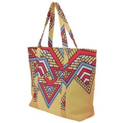 Mandala Sun Zip Up Canvas Bag by goljakoff