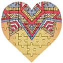 Mandala sun Wooden Puzzle Heart View1