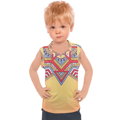 Mandala Sun Kids  Sport Tank Top by goljakoff