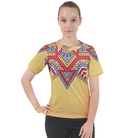 Mandala Sun Women s Sport Raglan T-shirt by goljakoff