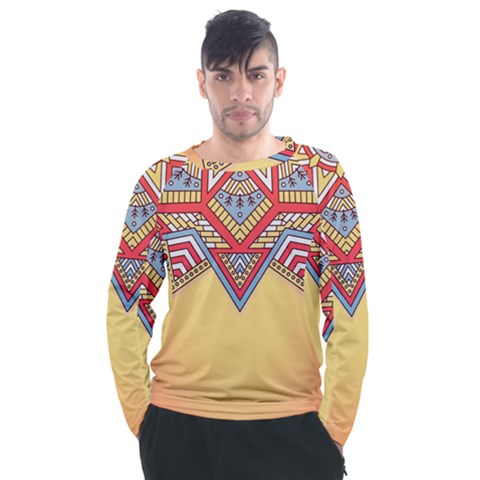 Mandala Sun Men s Long Sleeve Raglan T-shirt by goljakoff