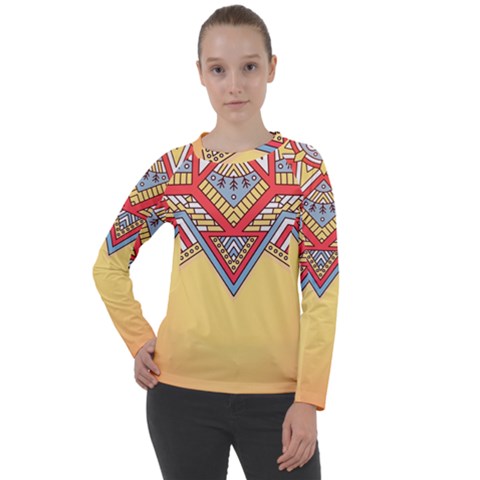 Mandala Sun Women s Long Sleeve Raglan T-shirt by goljakoff