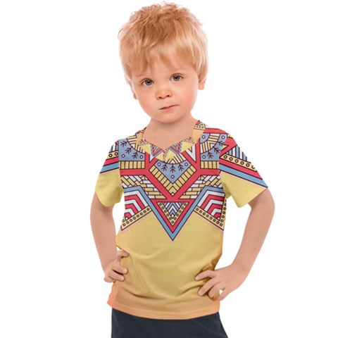 Mandala Sun Kids  Sports T-shirt by goljakoff