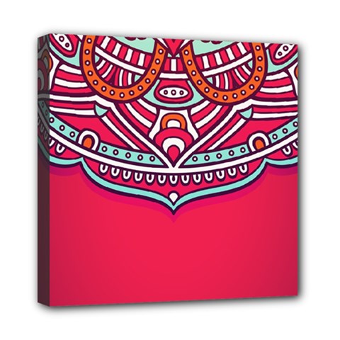 Mandala Red Mini Canvas 8  X 8  (stretched) by goljakoff