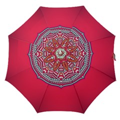 Mandala Red Straight Umbrellas by goljakoff