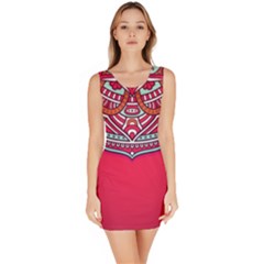 Mandala Red Bodycon Dress by goljakoff