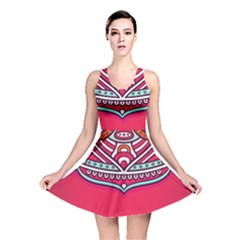 Mandala Red Reversible Skater Dress by goljakoff