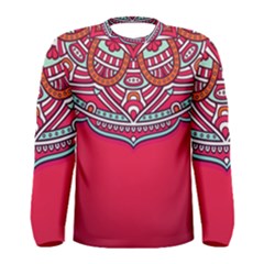 Mandala Red Men s Long Sleeve T-shirt