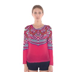 Mandala Red Women s Long Sleeve T-shirt