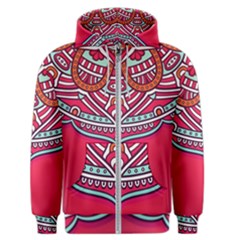 Mandala Red Men s Zipper Hoodie