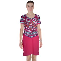 Mandala Red Short Sleeve Nightdress by goljakoff