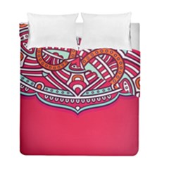 Mandala Red Duvet Cover Double Side (full/ Double Size) by goljakoff