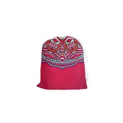 Mandala Red Drawstring Pouch (xs) by goljakoff