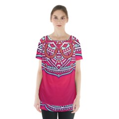 Mandala Red Skirt Hem Sports Top by goljakoff