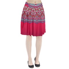 Mandala Red Pleated Skirt by goljakoff