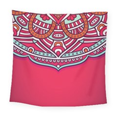 Mandala Red Square Tapestry (large)