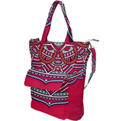 Mandala Red Shoulder Tote Bag by goljakoff