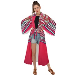 Mandala Red Maxi Kimono by goljakoff