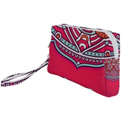 Mandala Red Wristlet Pouch Bag (small) by goljakoff