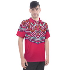 Mandala Red Men s Polo T-shirt by goljakoff