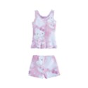 Hello Kitty Pattern, Hello Kitty, Child, White, Cat, Pink, Animal Kids  Boyleg Swimsuit View2