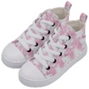 Hello Kitty Pattern, Hello Kitty, Child, White, Cat, Pink, Animal Kids  Mid-Top Canvas Sneakers View2