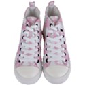 Hello Kitty Pattern, Hello Kitty, Child, White, Cat, Pink, Animal Women s Mid-Top Canvas Sneakers View1