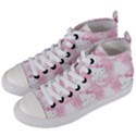 Hello Kitty Pattern, Hello Kitty, Child, White, Cat, Pink, Animal Women s Mid-Top Canvas Sneakers View2