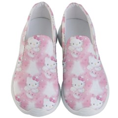 Hello Kitty Pattern, Hello Kitty, Child, White, Cat, Pink, Animal Men s Lightweight Slip Ons by nateshop