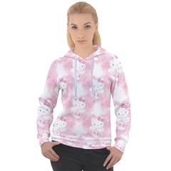 Hello Kitty Pattern, Hello Kitty, Child, White, Cat, Pink, Animal Women s Overhead Hoodie by nateshop