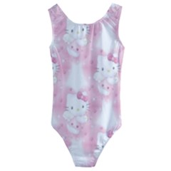 Hello Kitty Pattern, Hello Kitty, Child, White, Cat, Pink, Animal Kids  Cut-out Back One Piece Swimsuit by nateshop