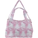 Hello Kitty Pattern, Hello Kitty, Child, White, Cat, Pink, Animal Double Compartment Shoulder Bag View2