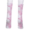 Hello Kitty Pattern, Hello Kitty, Child, White, Cat, Pink, Animal Crew Socks View2