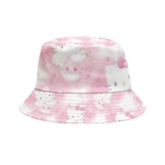 Hello Kitty Pattern, Hello Kitty, Child, White, Cat, Pink, Animal Inside Out Bucket Hat by nateshop