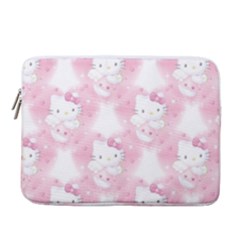 Hello Kitty Pattern, Hello Kitty, Child, White, Cat, Pink, Animal 15  Vertical Laptop Sleeve Case With Pocket by nateshop