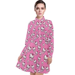 Hello Kitty Pattern, Hello Kitty, Child Long Sleeve Chiffon Shirt Dress by nateshop