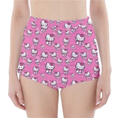 Hello Kitty Pattern, Hello Kitty, Child High-waisted Bikini Bottoms by nateshop