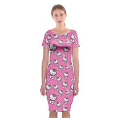 Hello Kitty Pattern, Hello Kitty, Child Classic Short Sleeve Midi Dress by nateshop